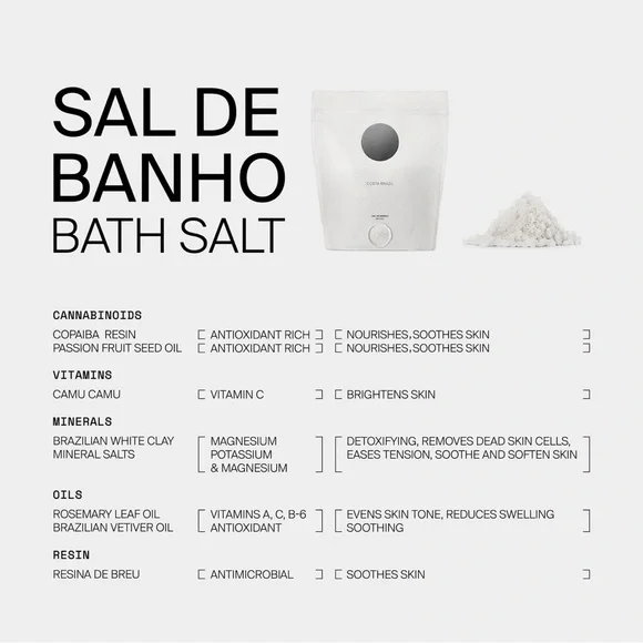 COSTA BRAZIL Sal De Banho Bath Salts NEW